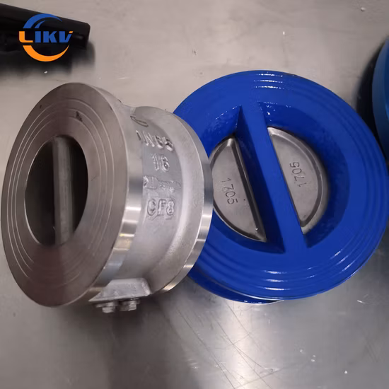 Tianjin usine 8 pouces corps en fonte plaquette double plaque battante porte clapet anti-retour prix du clapet de commande